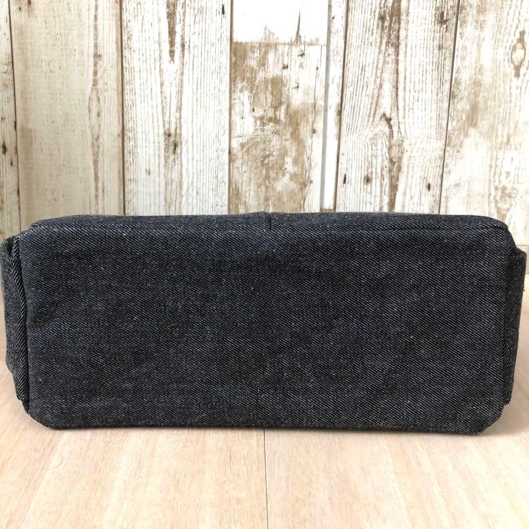 nanaです♪ トートバッグ　ハンドメイド　ブラック　ショルダーベルト付き