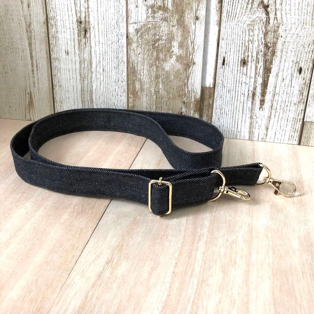 nanaです♪ トートバッグ　ハンドメイド　ブラック　ショルダーベルト付き