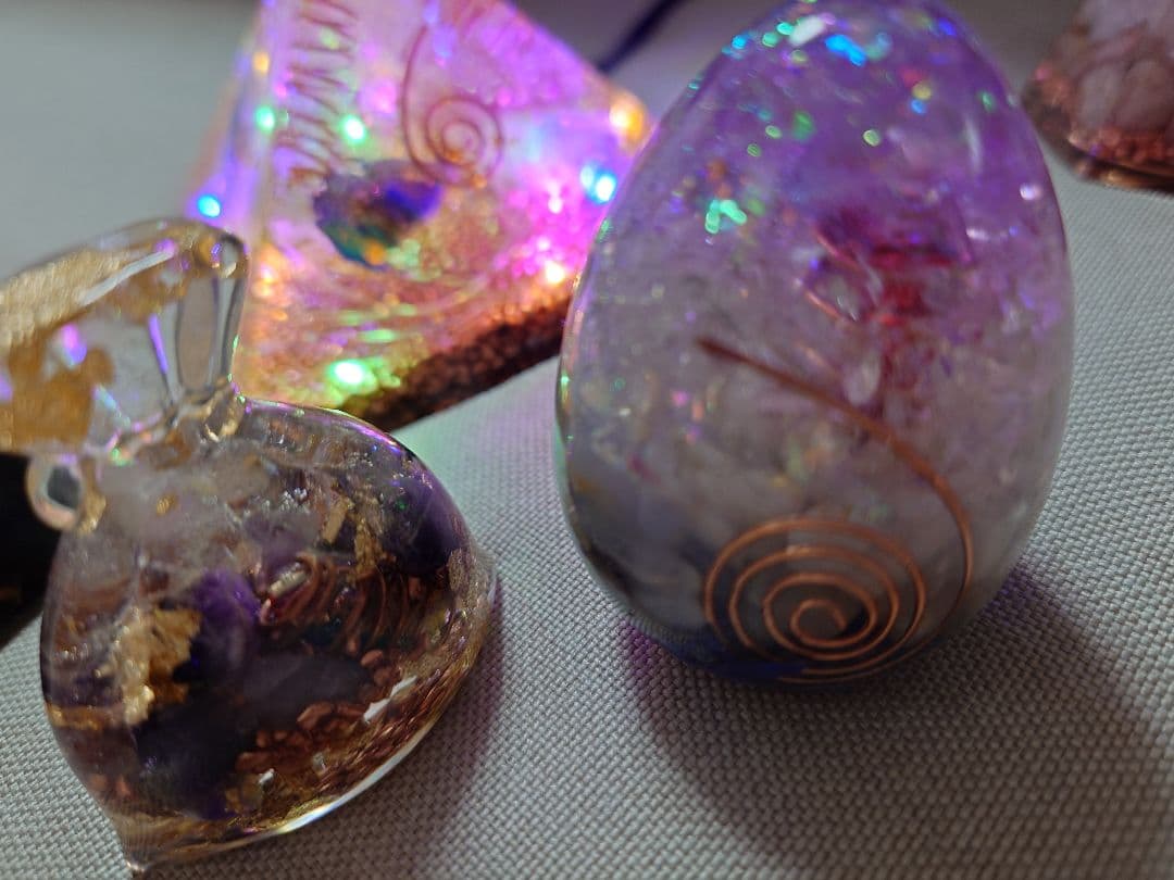 オルゴナイト ルームランプ 金魚 ピラミッド セット