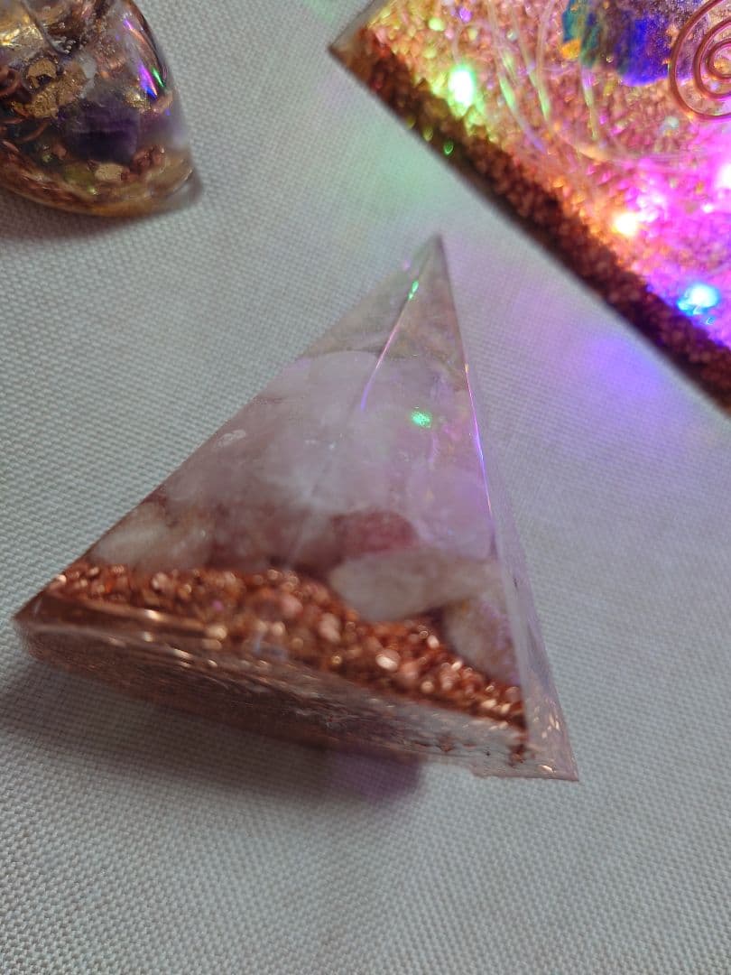 オルゴナイト ルームランプ 金魚 ピラミッド セット