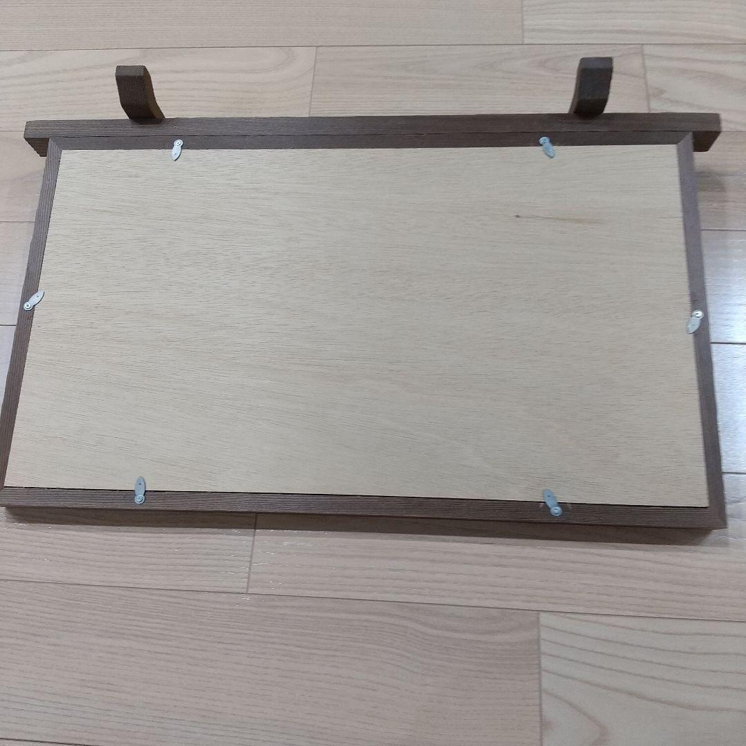 木製のスライド式、二枚入り色紙立てと有名な和尚揮毫の色紙11枚