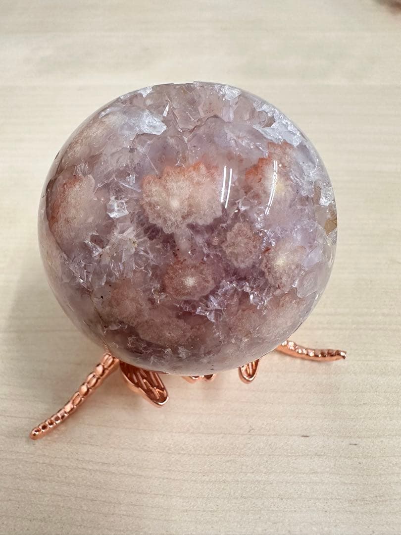 新　ピンクアメジスト　アメジスト　スフィア　丸玉