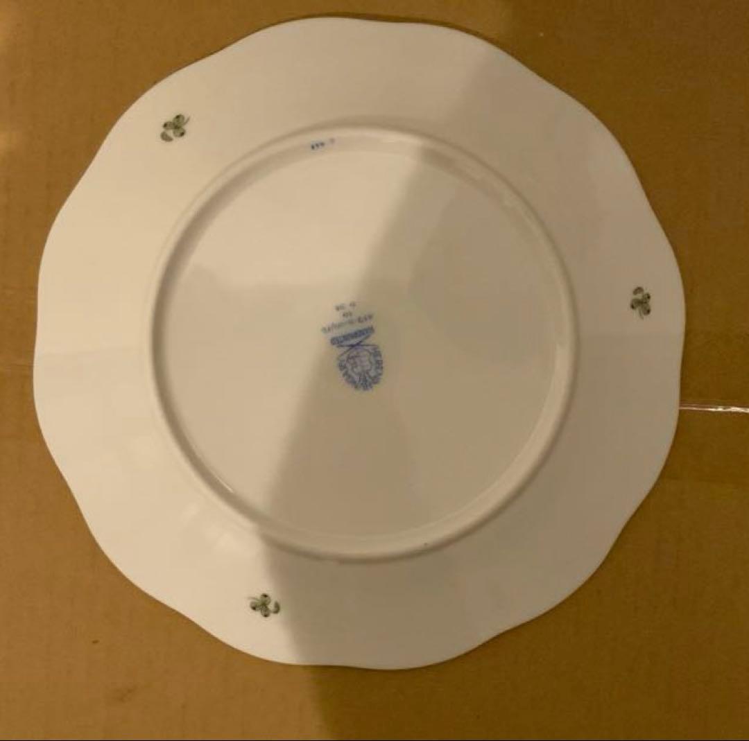 中古　美品　ヘレンド　Herend　植物　皿
