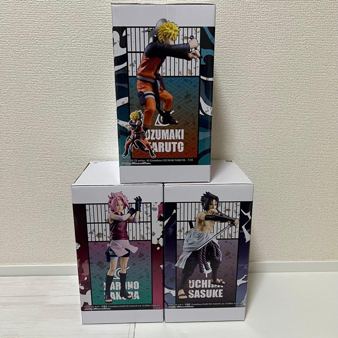 NARUTO Grandistaナルト&うちはサスケ&春野サクラフィギュアセット