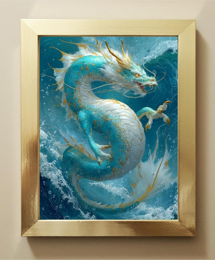 14【西方の守護神☆白虎】邪気退散・金運上昇・家運隆盛【ヒーリング聖獣画】