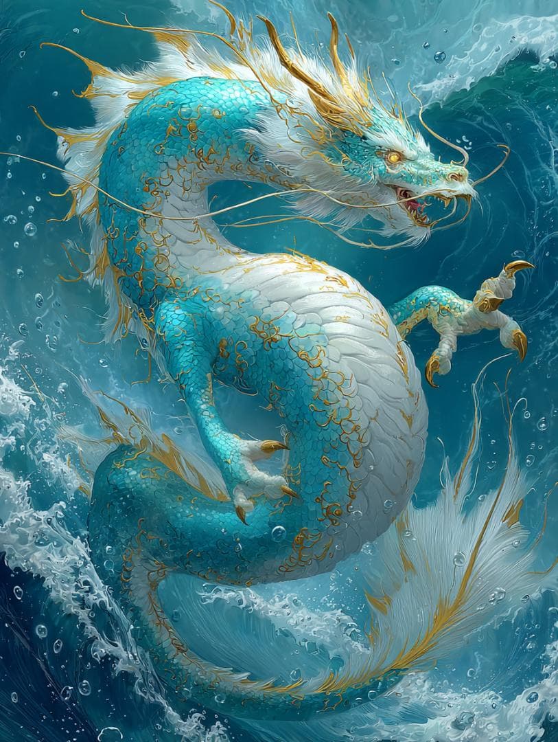 14【西方の守護神☆白虎】邪気退散・金運上昇・家運隆盛【ヒーリング聖獣画】