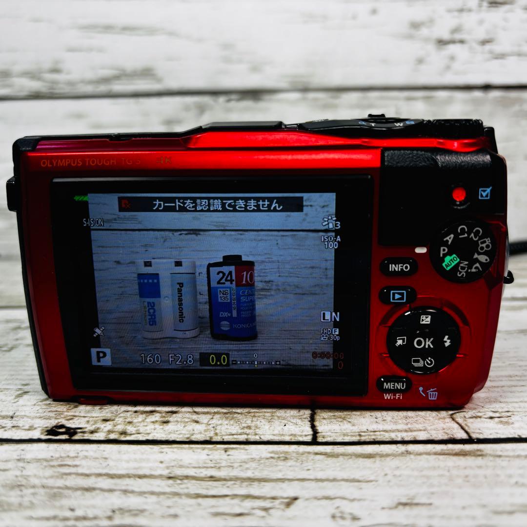 【動作良好】OLYMPUS デジタルカメラ TOUGH TG-5 レッド