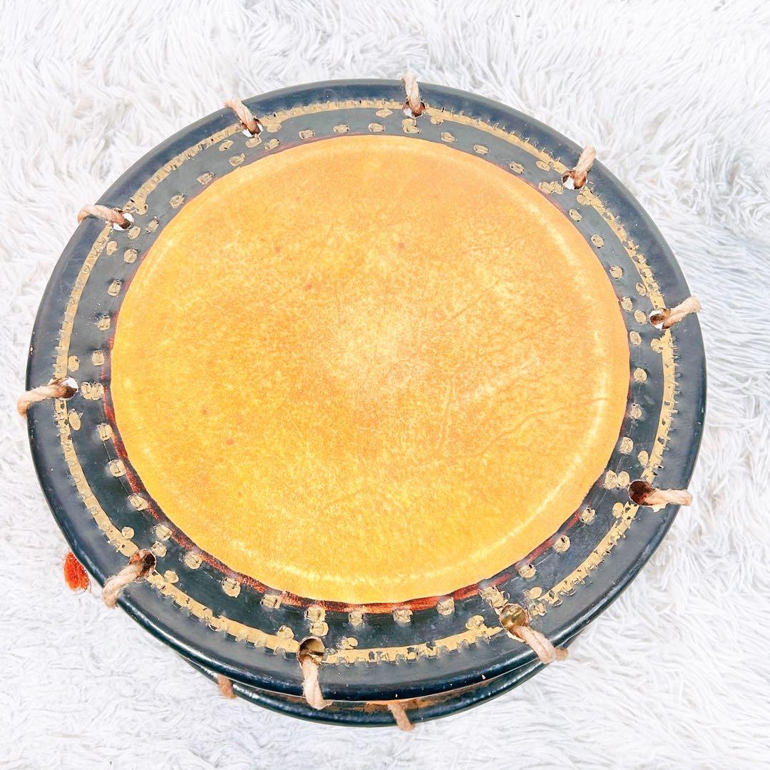【希少】太鼓　締太鼓　和楽器　バチ　台座　和太鼓　3点セット