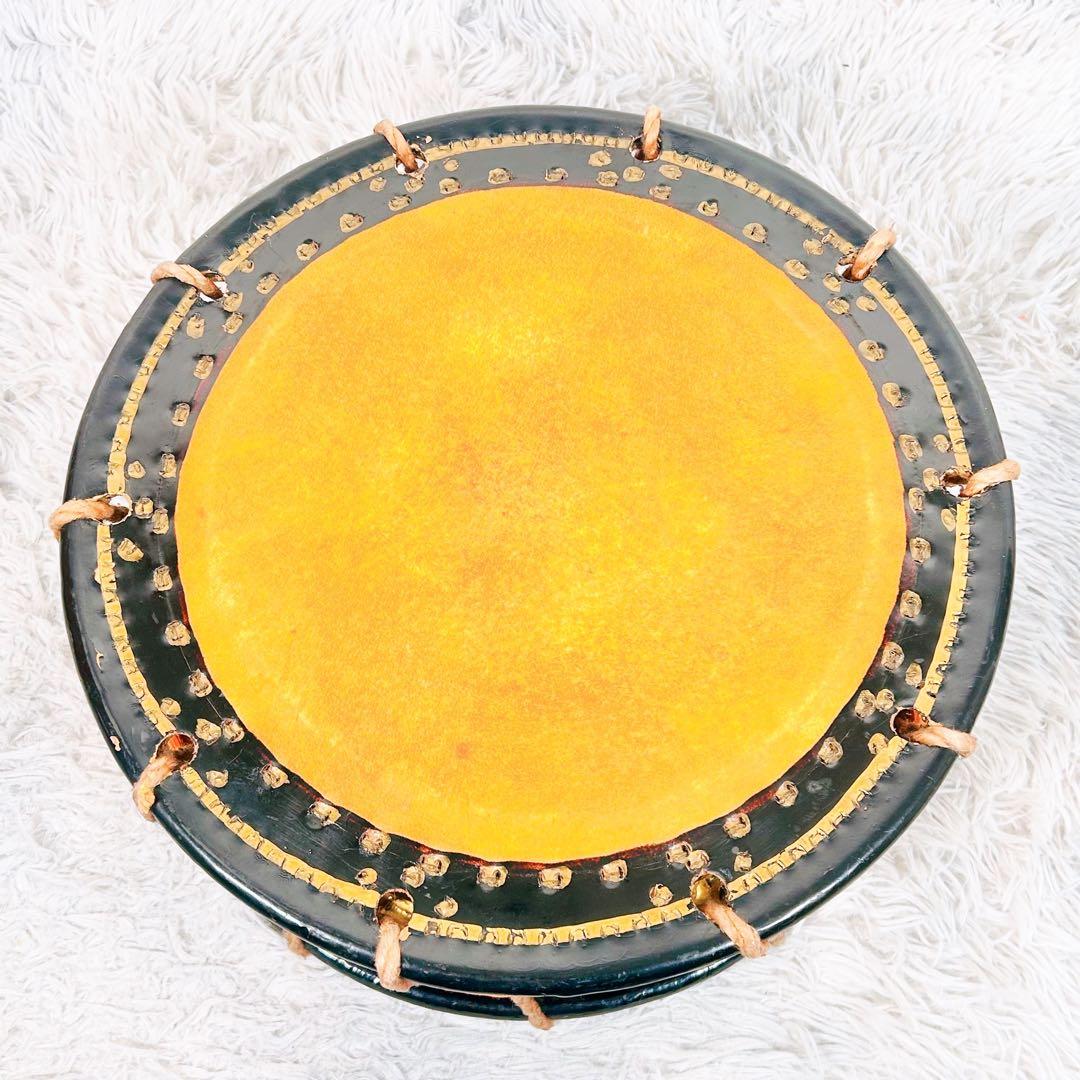 【希少】太鼓　締太鼓　和楽器　バチ　台座　和太鼓　3点セット