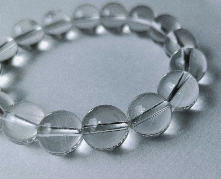 山梨水晶 乙女鉱山 ルチルクォーツ 上品な国産水晶 12mm玉 17cm