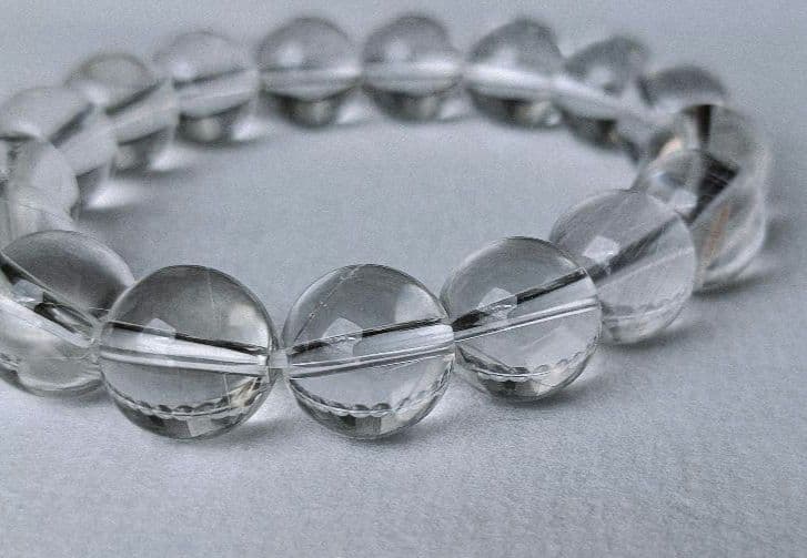 山梨水晶 乙女鉱山 ルチルクォーツ 上品な国産水晶 12mm玉 17cm