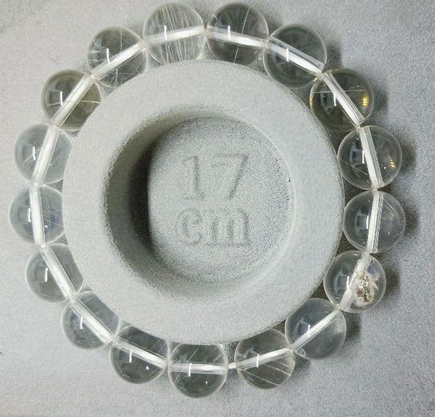 山梨水晶 乙女鉱山 ルチルクォーツ 上品な国産水晶 12mm玉 17cm