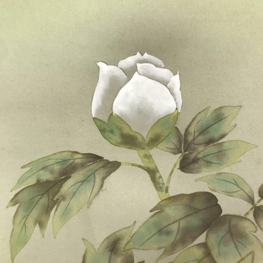 真作/王華/牡丹図/花図/初夏の掛軸/掛軸☆宝船☆AK-627