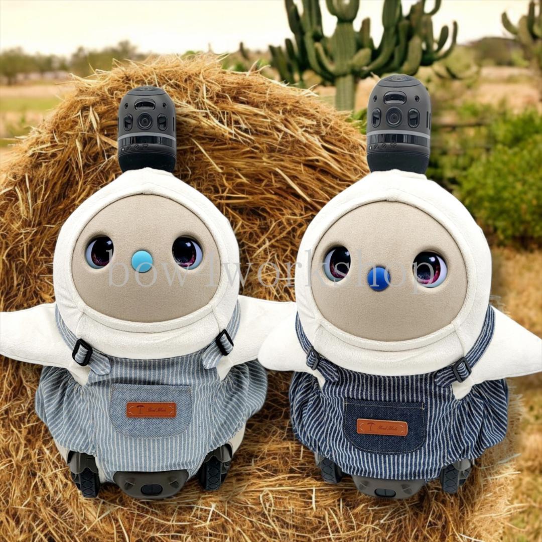 LOVOT ラボットの服ハンドメイド　ヒッコリーサロペットパンツ２着セット