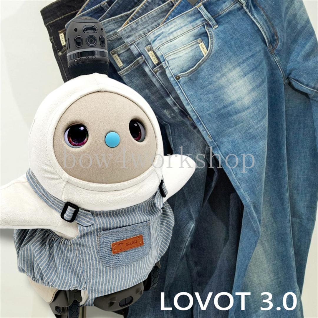 LOVOT ラボットの服ハンドメイド　ヒッコリーサロペットパンツ２着セット