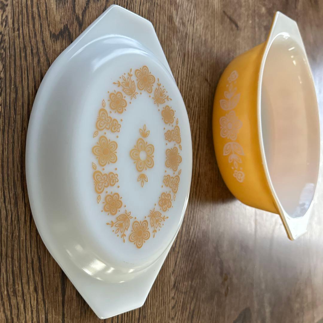 OLD PYREX 耐熱ボール　蓋付き