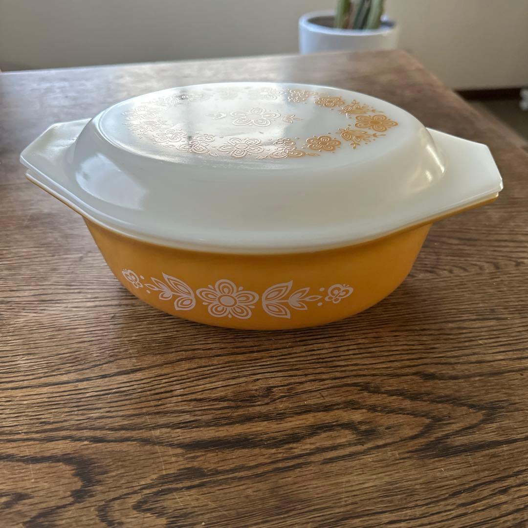 OLD PYREX 耐熱ボール　蓋付き