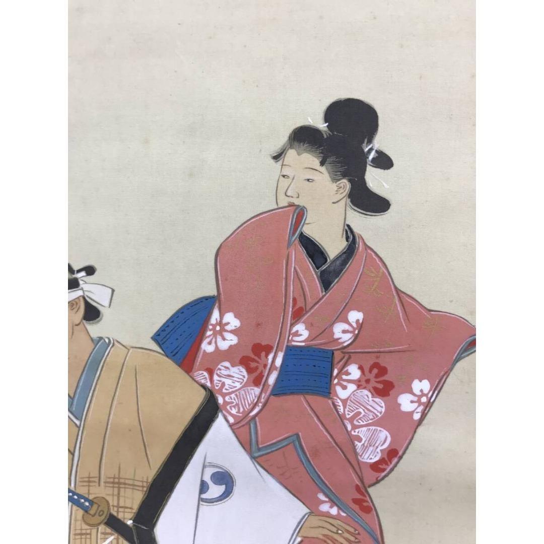 真作/金僊/大石内蔵助宴図/一力茶屋/人物図/掛軸/名家伝来/AK-808