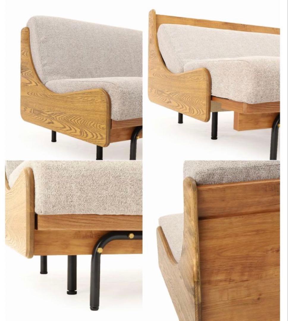 【美品】ジャーナルスタンダードファニチャー ハビタソファベッド カバー付 グレー
