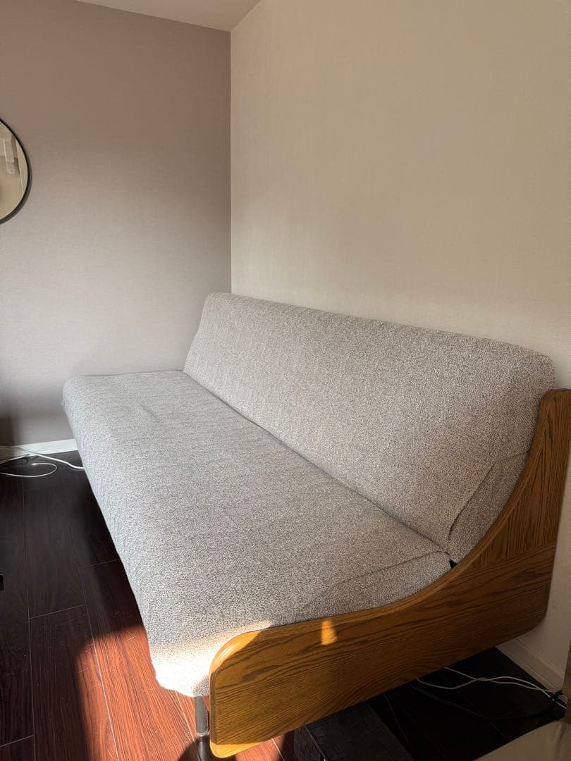 【美品】ジャーナルスタンダードファニチャー ハビタソファベッド カバー付 グレー