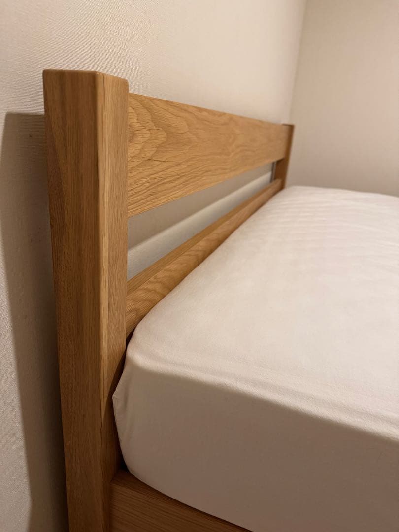 無印良品　木製ベッド ダブル オーク材