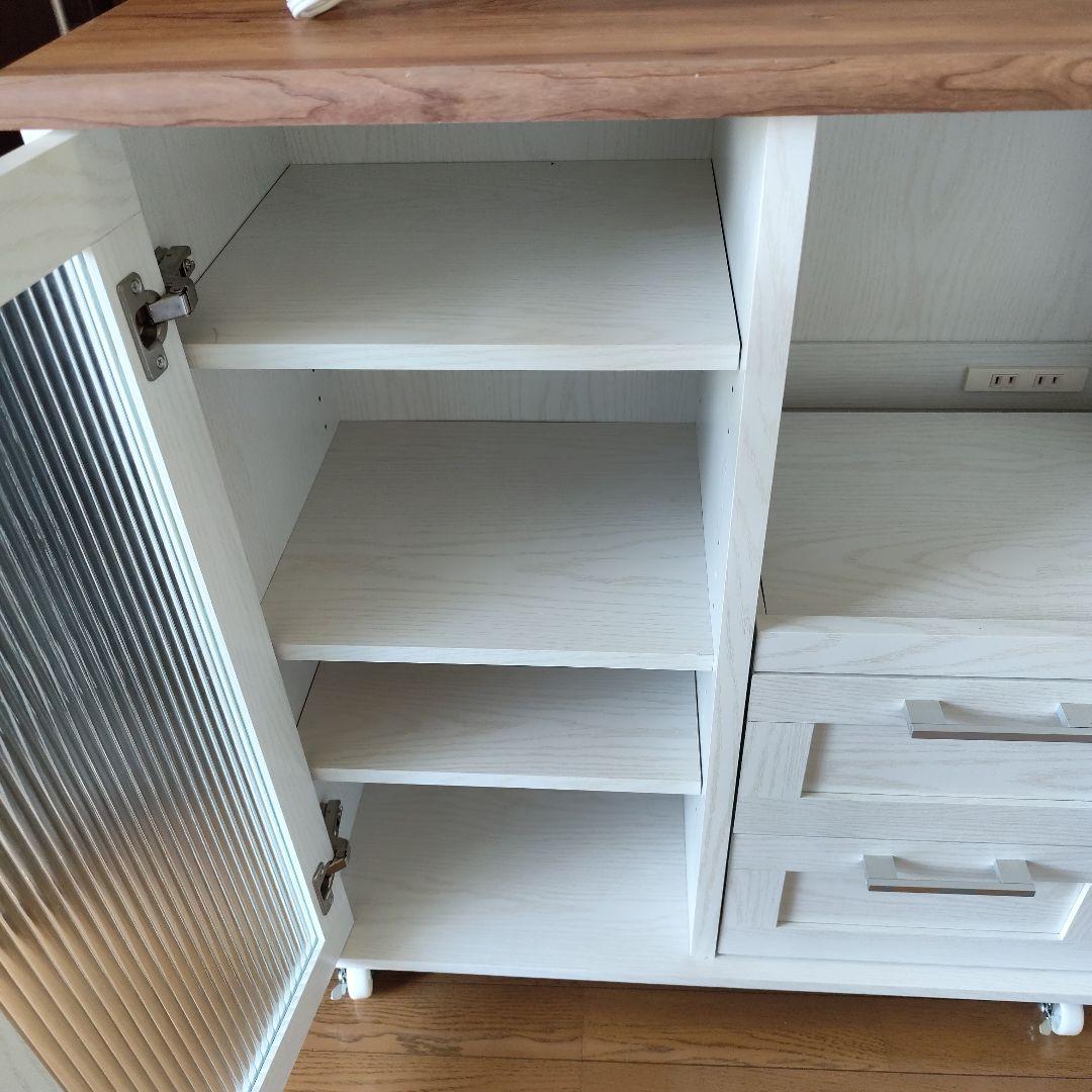 ホワイト木目調キッチンボード