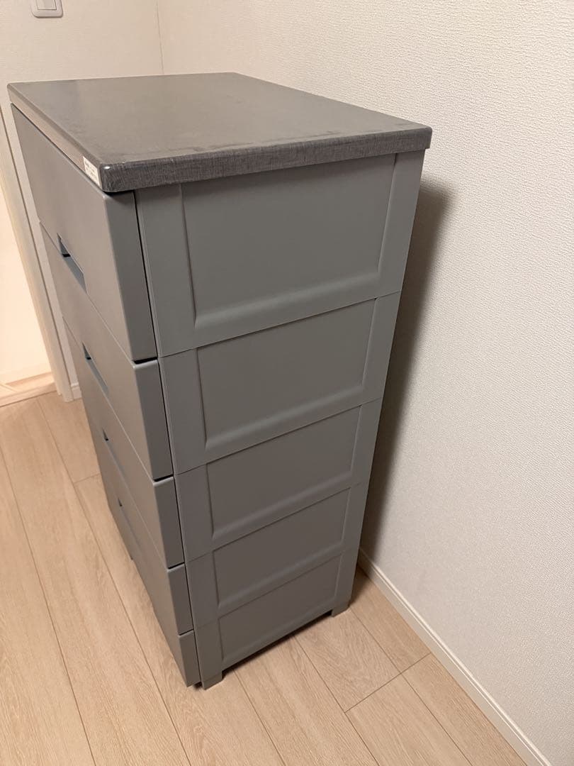 【極美品】天馬 Fits フィッツプラス 幅55cm 5段 グレー（F5505）