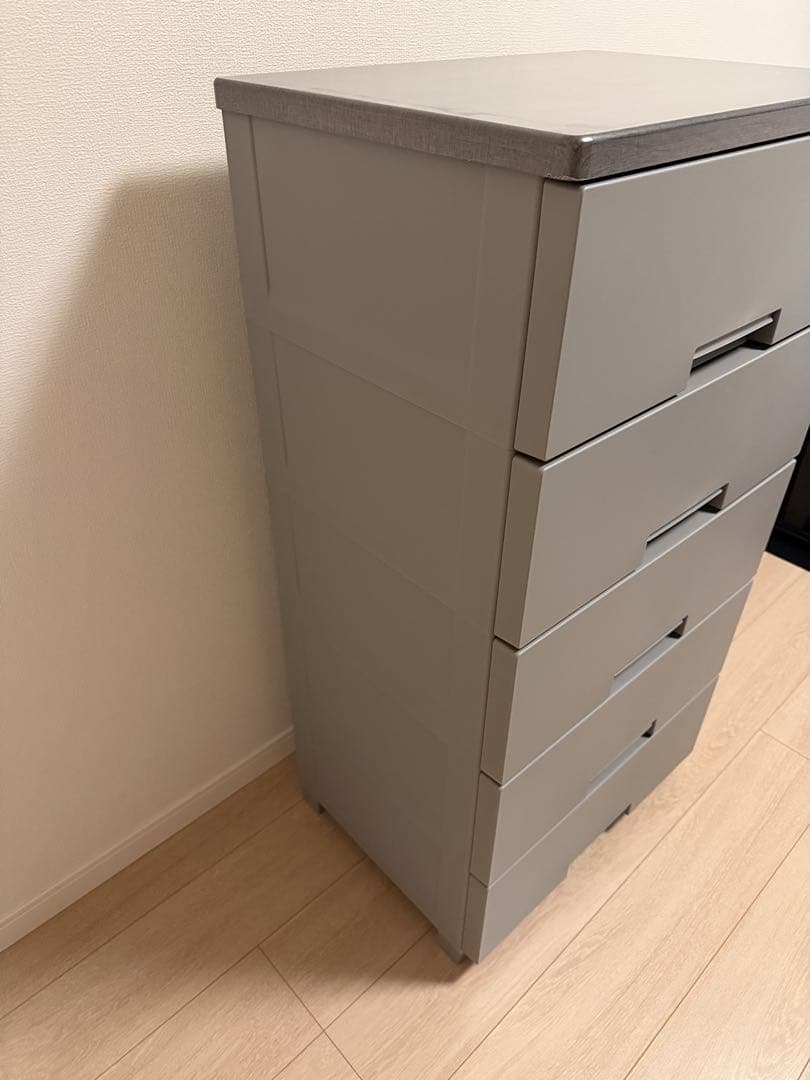 【極美品】天馬 Fits フィッツプラス 幅55cm 5段 グレー（F5505）