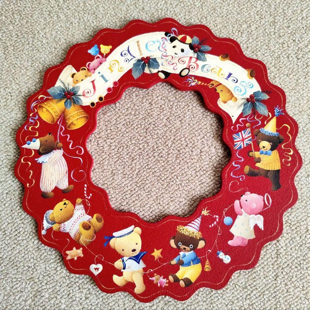 トールペイント クリスマス テディベア リース 古屋加江子
