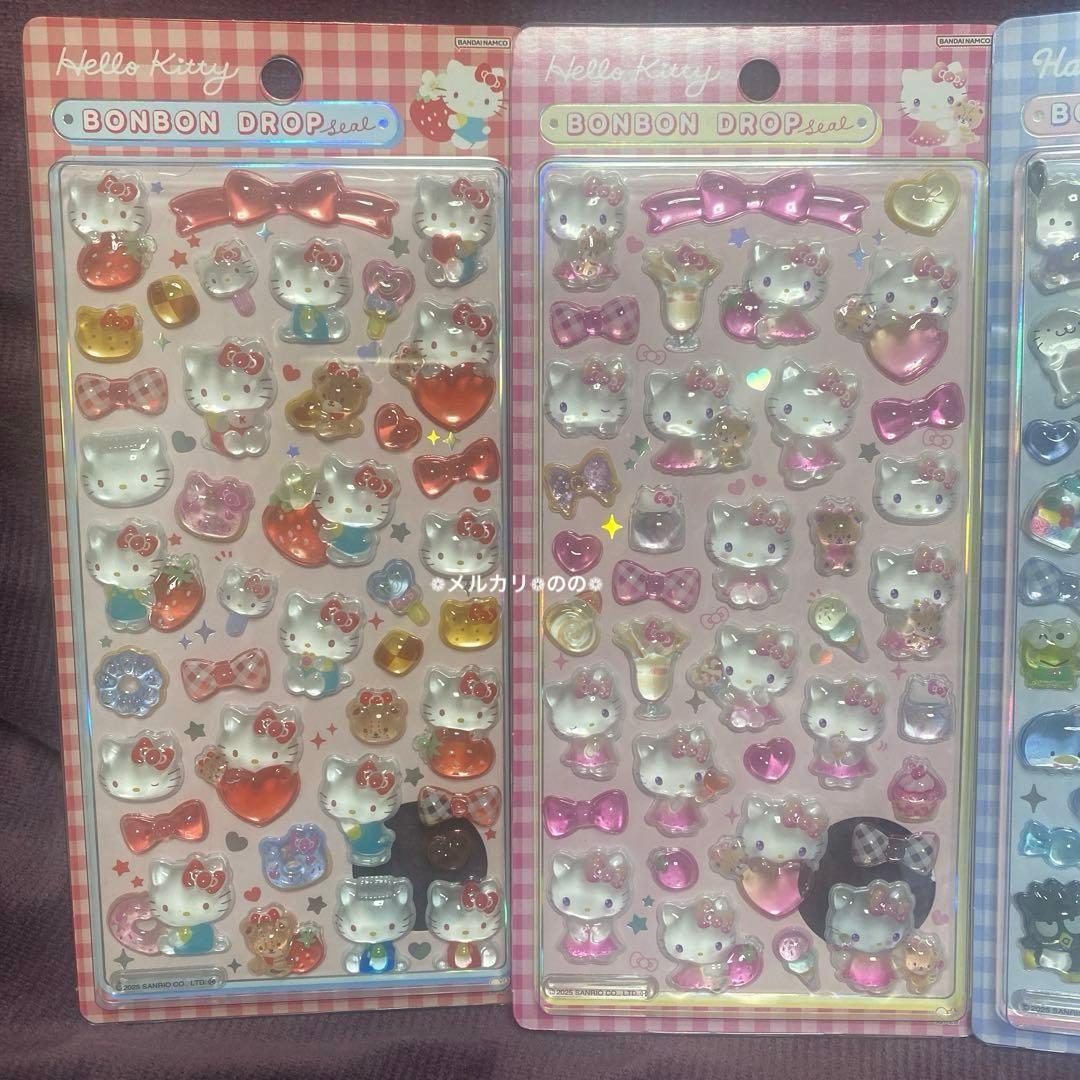 サンリオ ボンボンドロップシール 2弾 キティ はぴだんぶい シナモン