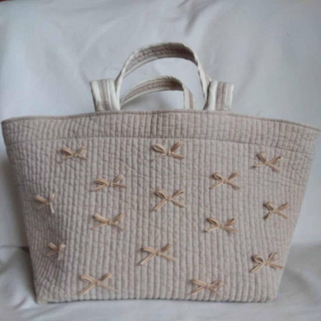 底板ヌビ☆トートバッグ シングルハンドル☆ グレー ヌビバッグ