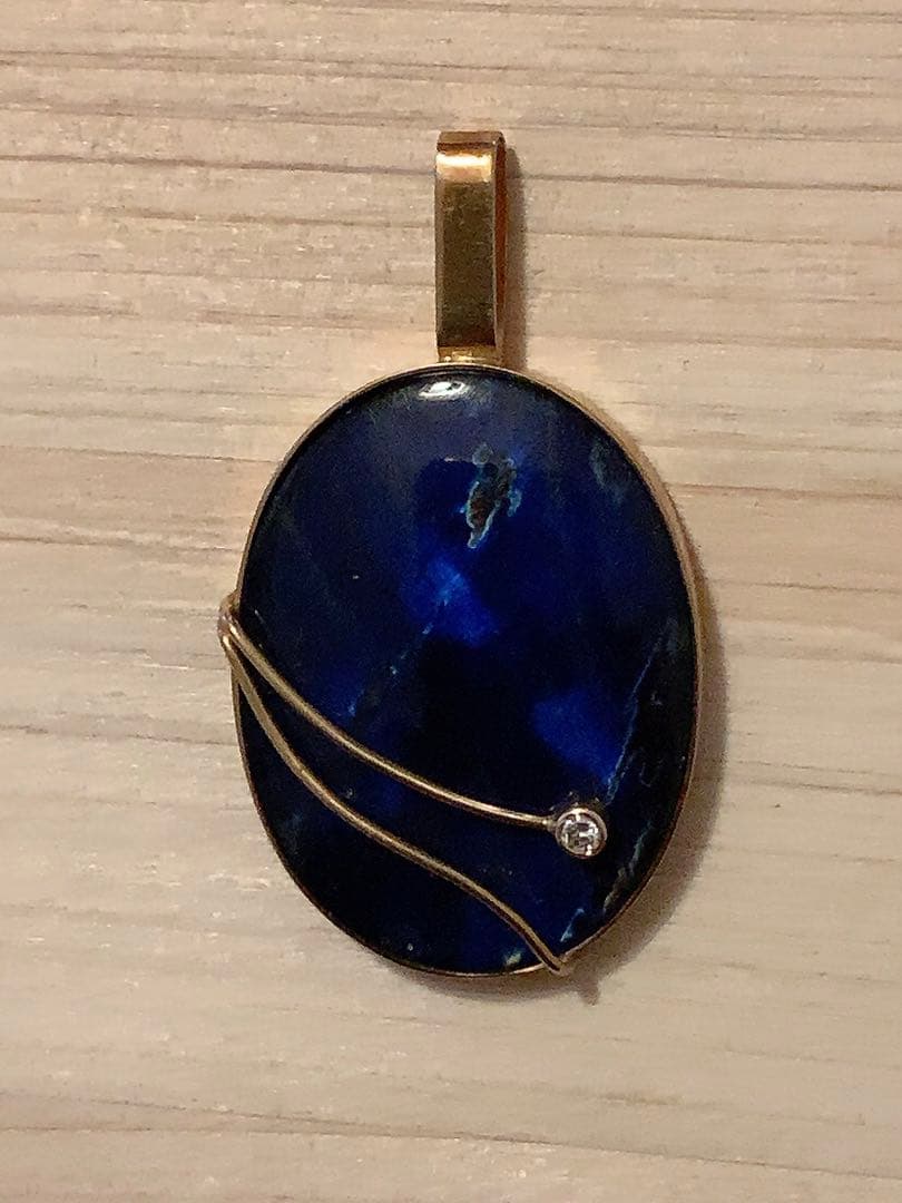 《超希少》Kaunis Koru ペンダント14Kスペクトロライト＋ダイヤモンド