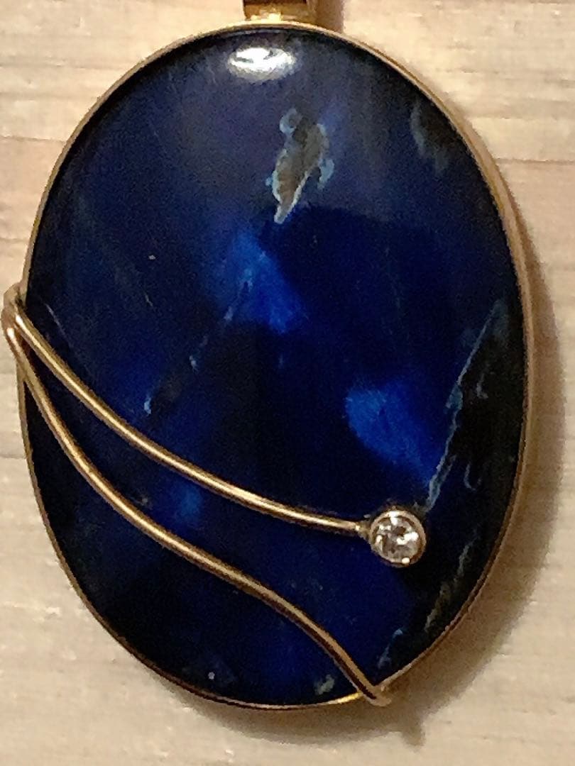 《超希少》Kaunis Koru ペンダント14Kスペクトロライト＋ダイヤモンド