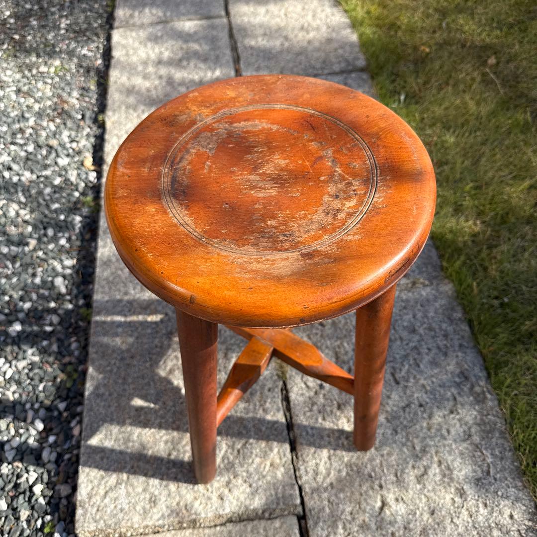 レトロ　木製　スツール　インテリア　腰掛け