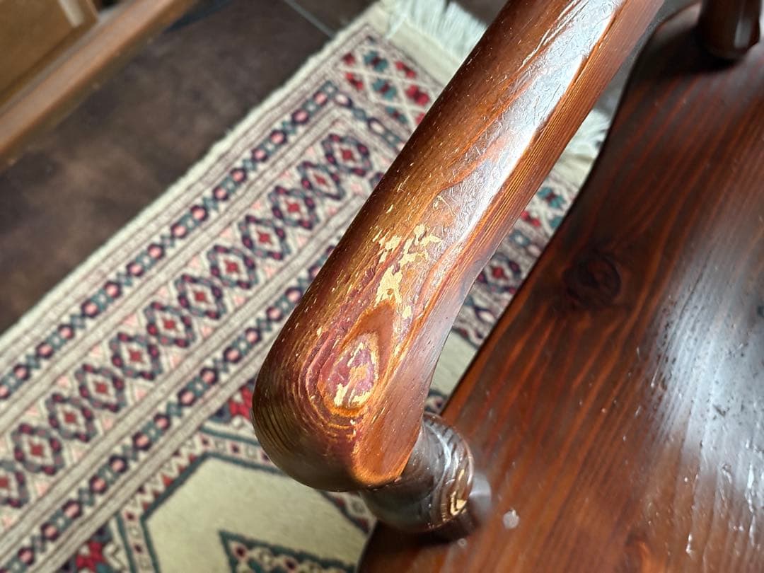 キツツキマーク　飛騨産業　ウッドチェア　キツツキマーク　レトロ　2脚セット　nG