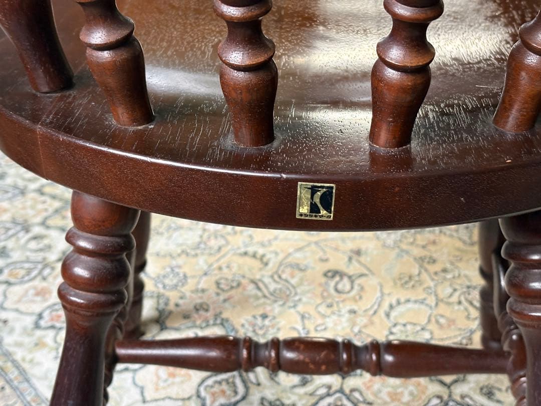 キツツキマーク　飛騨産業　ウッドチェア　キツツキマーク　レトロ　2脚セット　nG