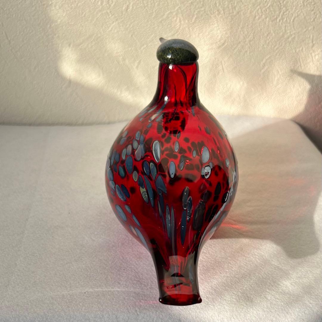 オイバ・トイッカ ガラスの鳥 Rubybird ルビーバード クランベリー