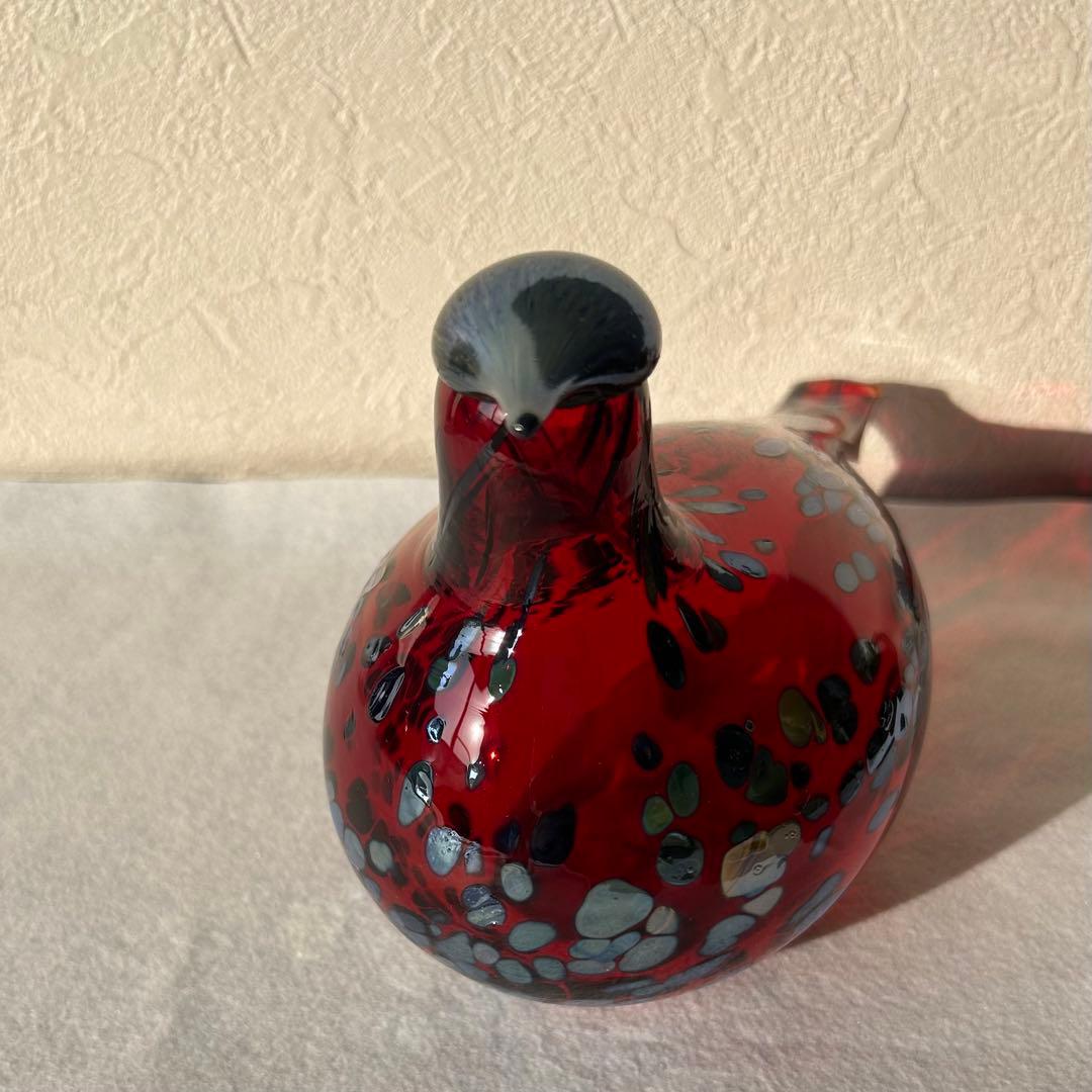 オイバ・トイッカ ガラスの鳥 Rubybird ルビーバード クランベリー