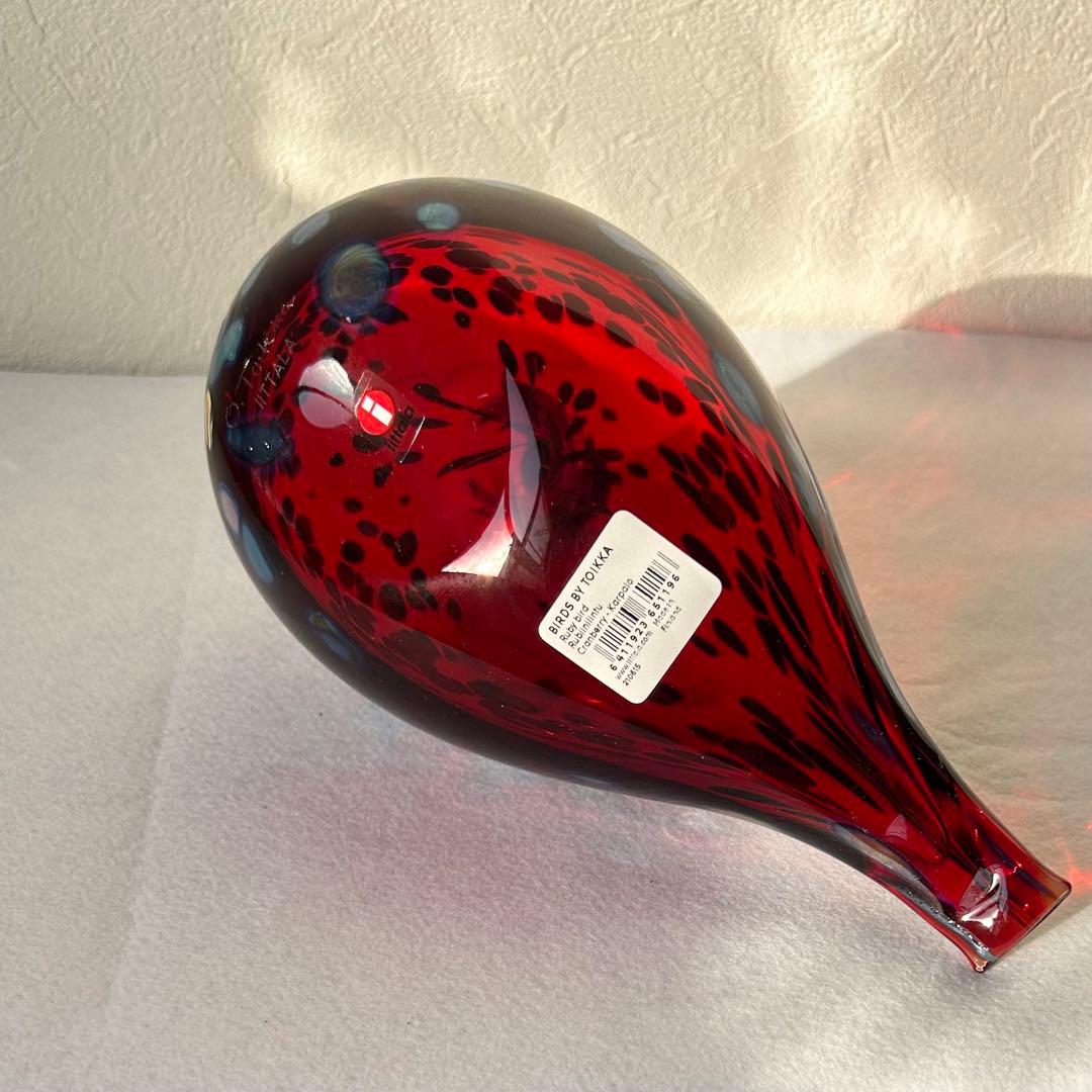 オイバ・トイッカ ガラスの鳥 Rubybird ルビーバード クランベリー