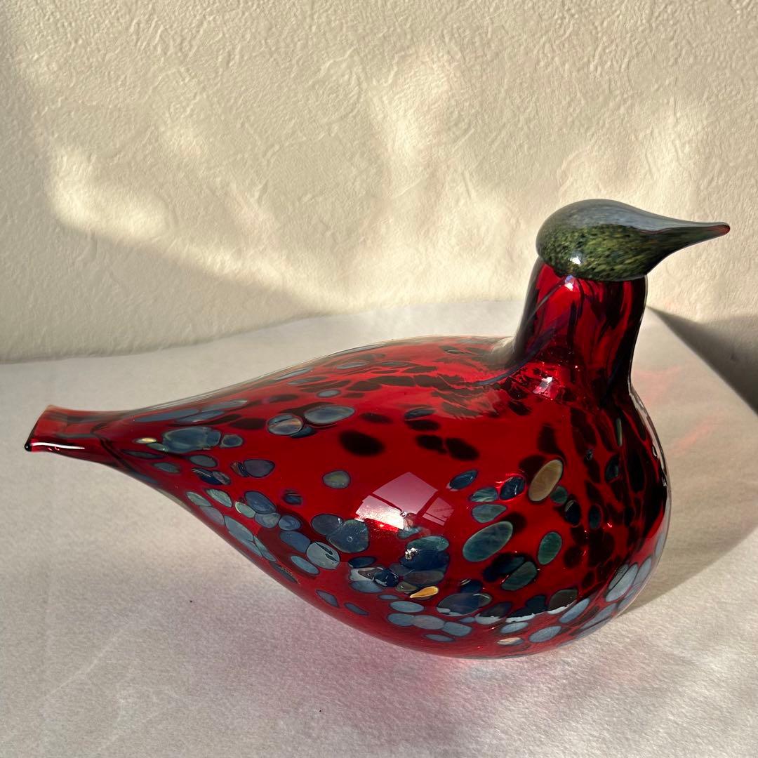 オイバ・トイッカ ガラスの鳥 Rubybird ルビーバード クランベリー