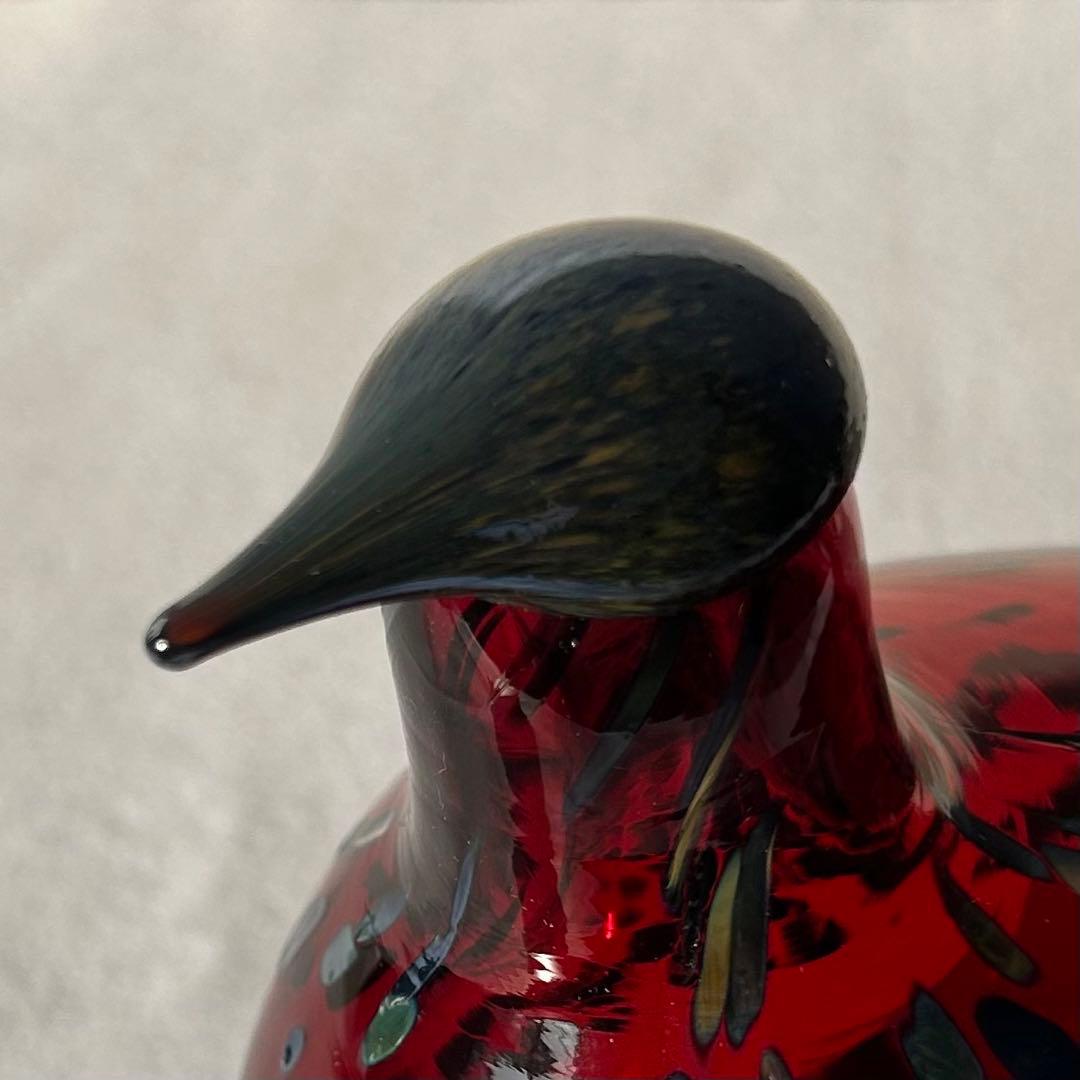 オイバ・トイッカ ガラスの鳥 Rubybird ルビーバード クランベリー