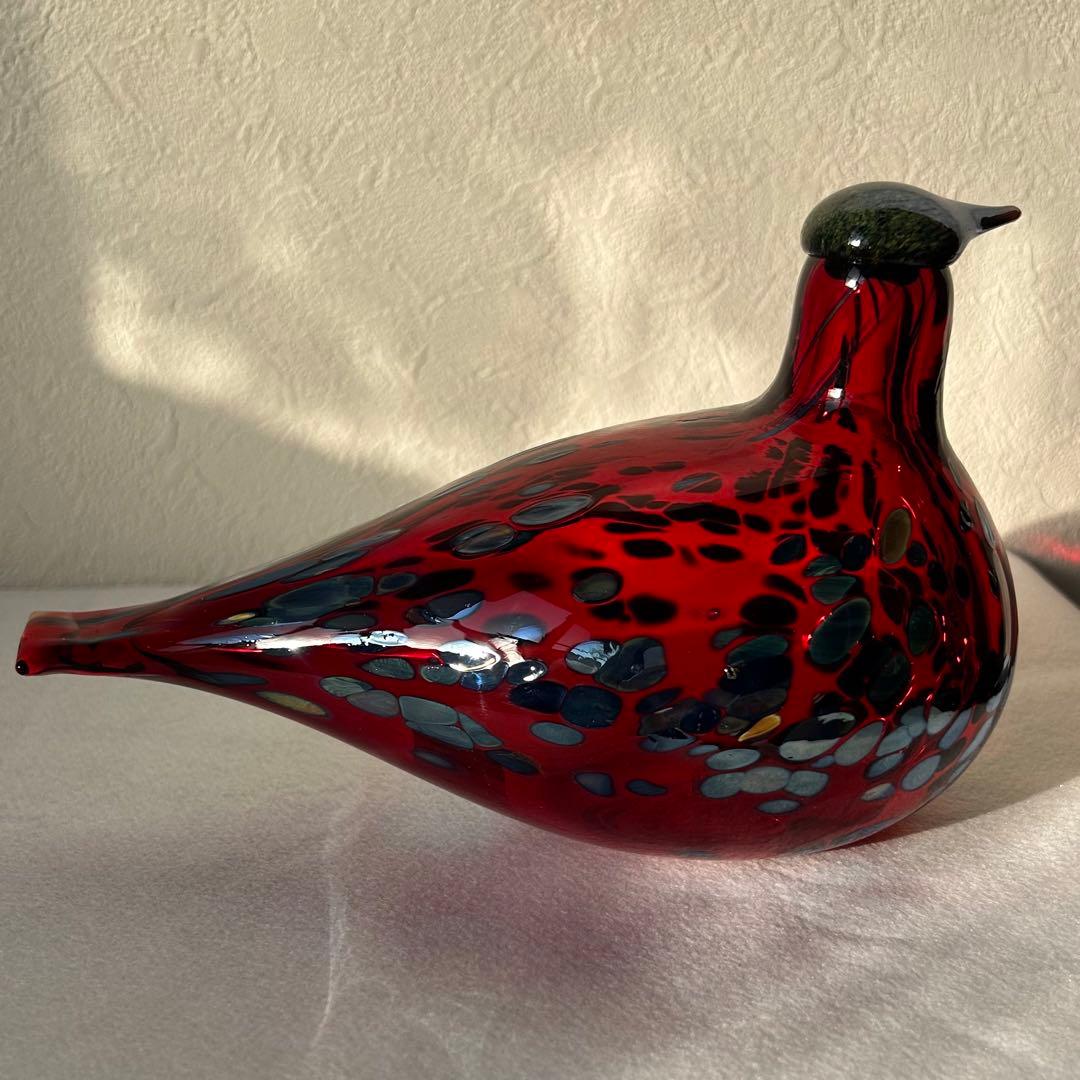 オイバ・トイッカ ガラスの鳥 Rubybird ルビーバード クランベリー