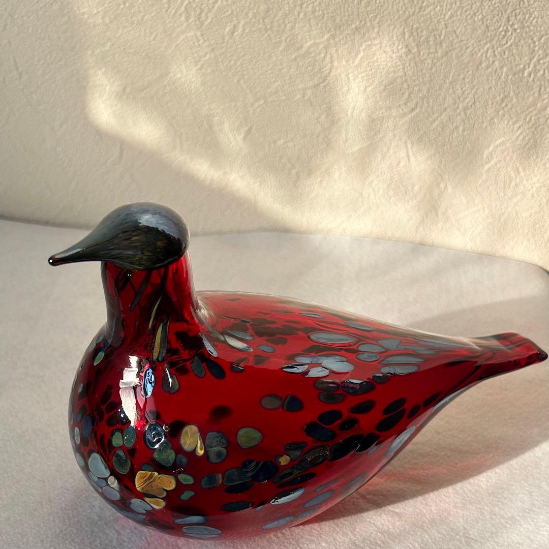 オイバ・トイッカ ガラスの鳥 Rubybird ルビーバード クランベリー