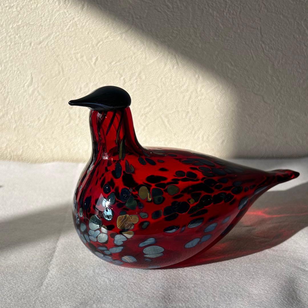 オイバ・トイッカ ガラスの鳥 Rubybird ルビーバード クランベリー