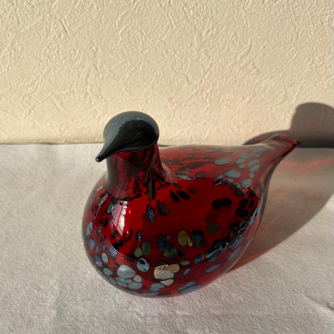 オイバ・トイッカ ガラスの鳥 Rubybird ルビーバード クランベリー