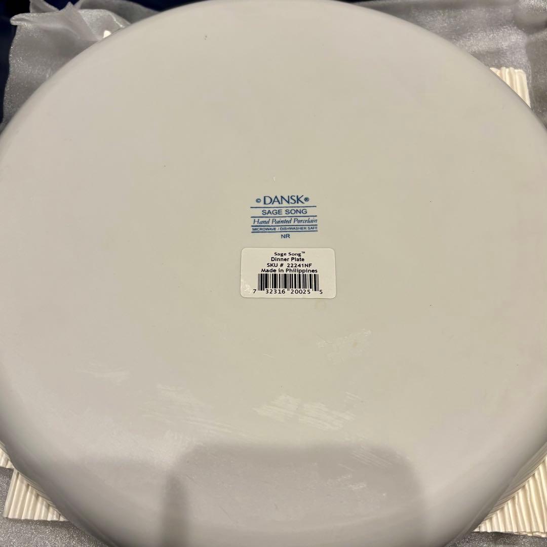 【新品未使用】DANSK ディナープレート 4枚セット 28cm セージソング