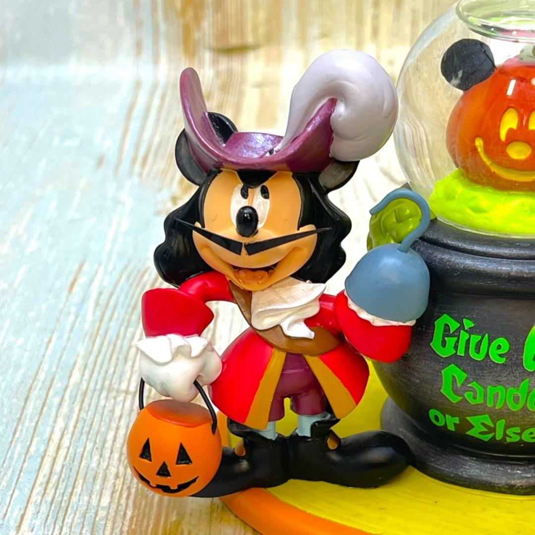 海外限定★ミッキーマウス ミニーマウス ハロウィン パンプキン スノーグローブ