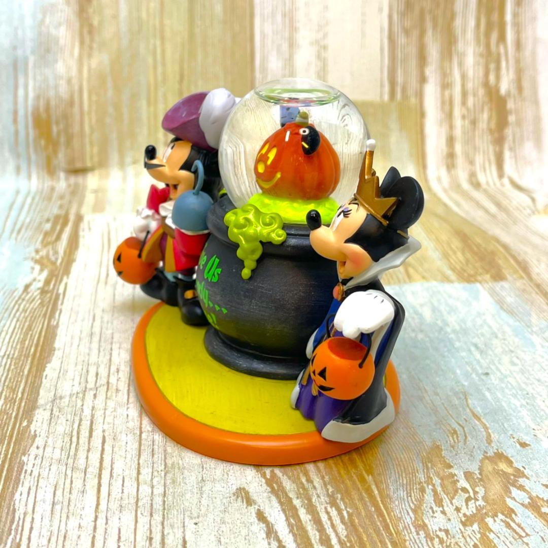 海外限定★ミッキーマウス ミニーマウス ハロウィン パンプキン スノーグローブ