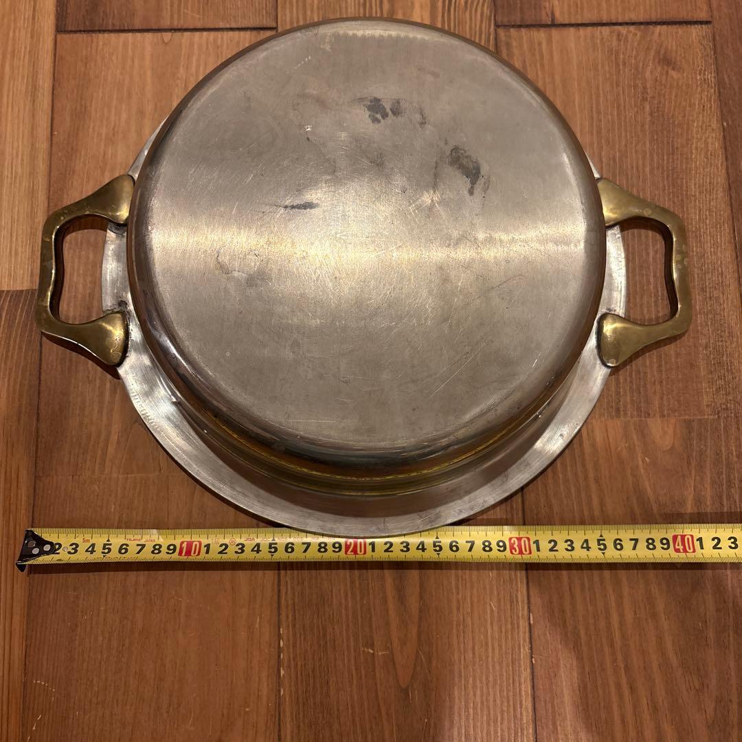 真鍮　両手鍋
