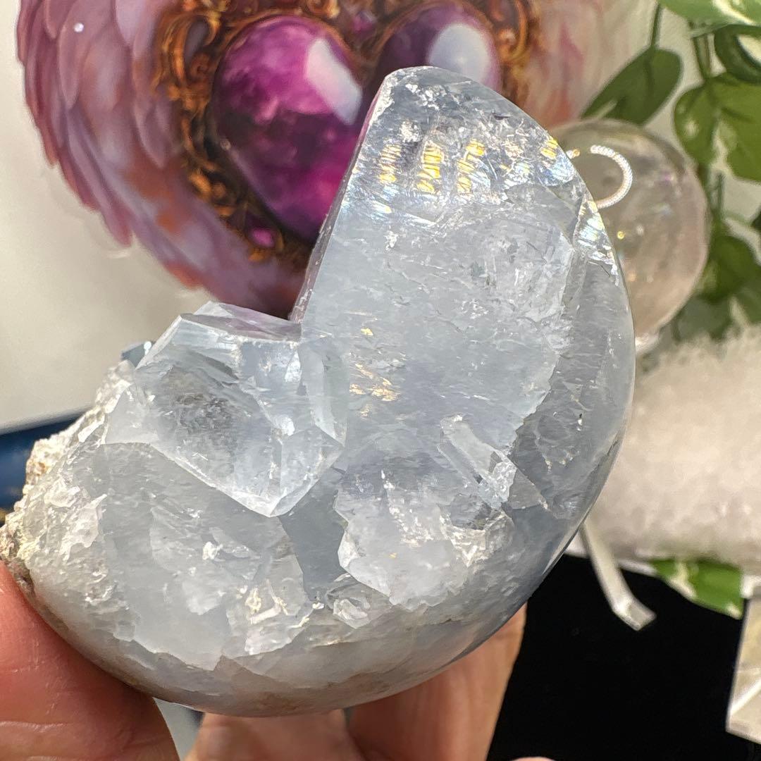 高品質 セレスタイトドーム♡クラスター♡No.1518 キラキラ♡♡